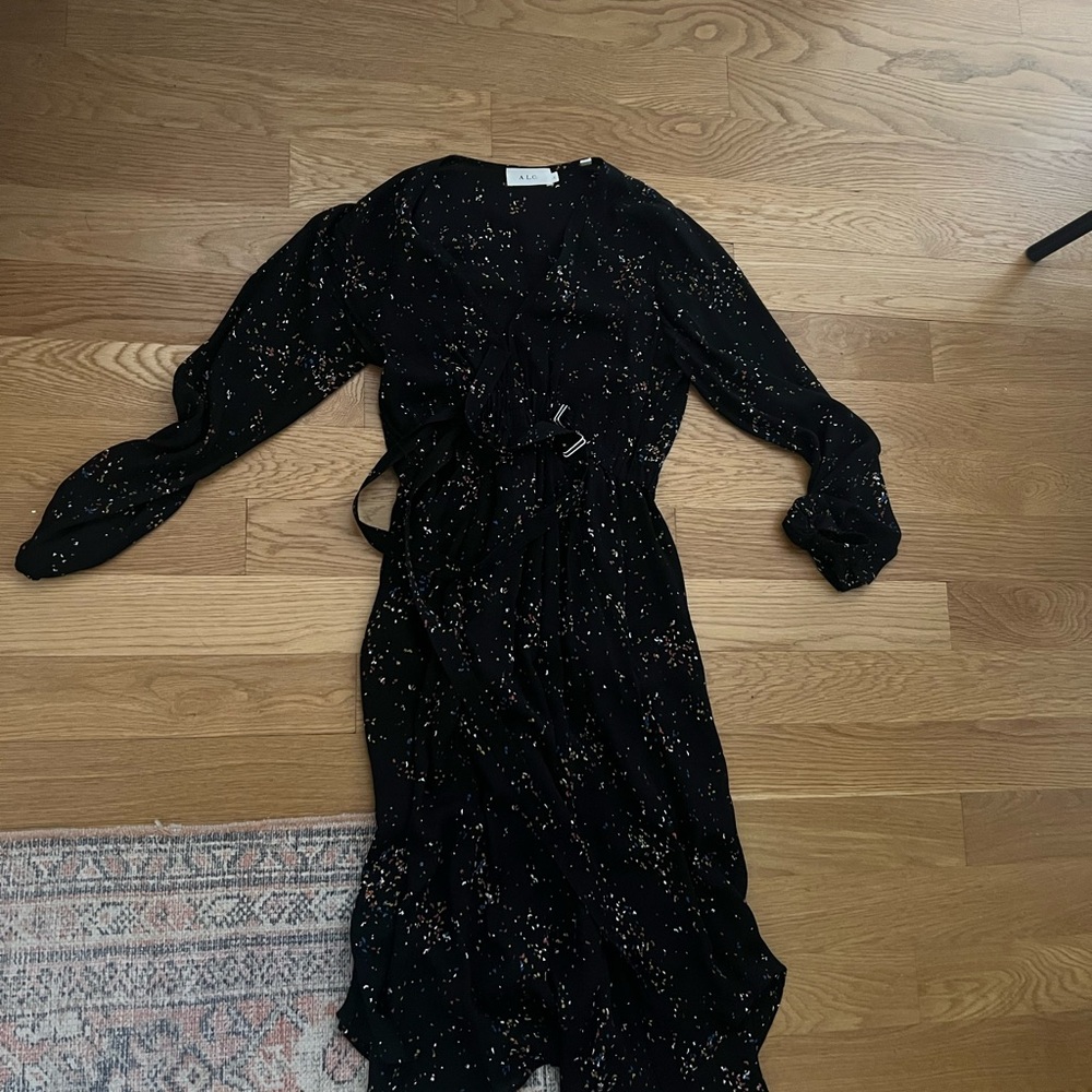 ALC Black Dress with Gold Accents
